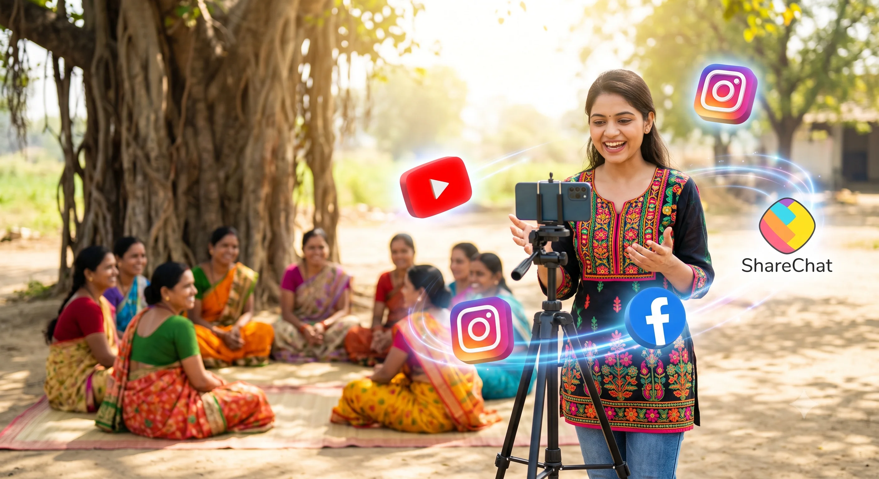 Social Media Content Creator collaborating with Group Connect