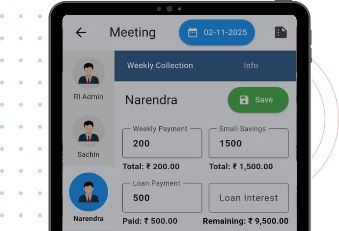 Group Connect SHG Management App સ્માર્ટ નાણાકીય સંચાલન.